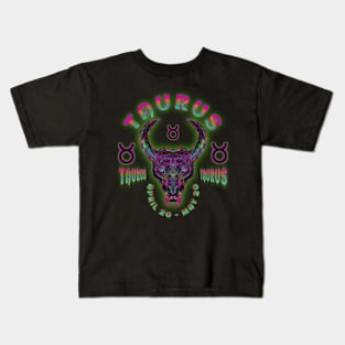 Taurus 3a Black Kids T-Shirt